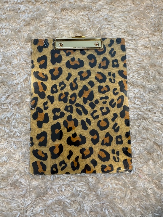 Other - Leopard Print Decorative Clipboard, Black Gold Stylish Cute Office